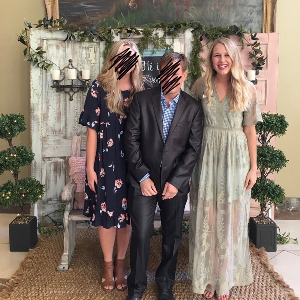 Altard State Sage Green Lace Maxi Dress